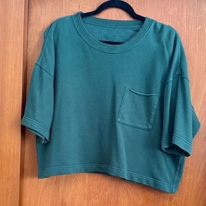 Aerie Short-Sleeve Cropped Sweatshirt